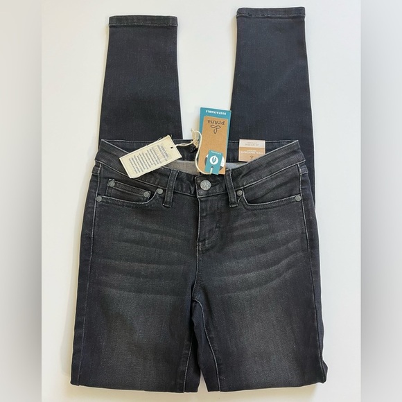 Prana Black London Jeans Size 0 / 25 regular Fit Inseam 31” New with Tags - Picture 1 of 10